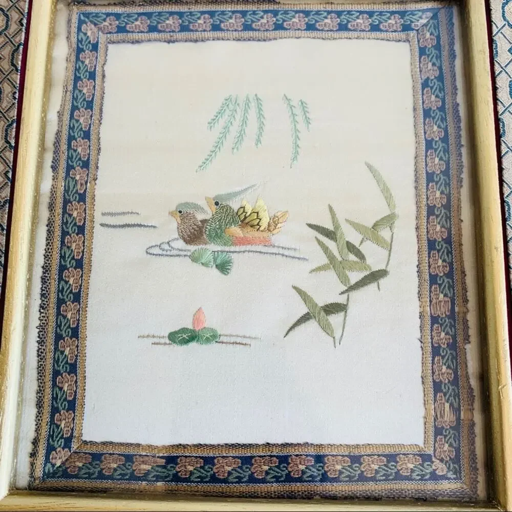 Vintage Chinese Silk Brand Embroidery Art